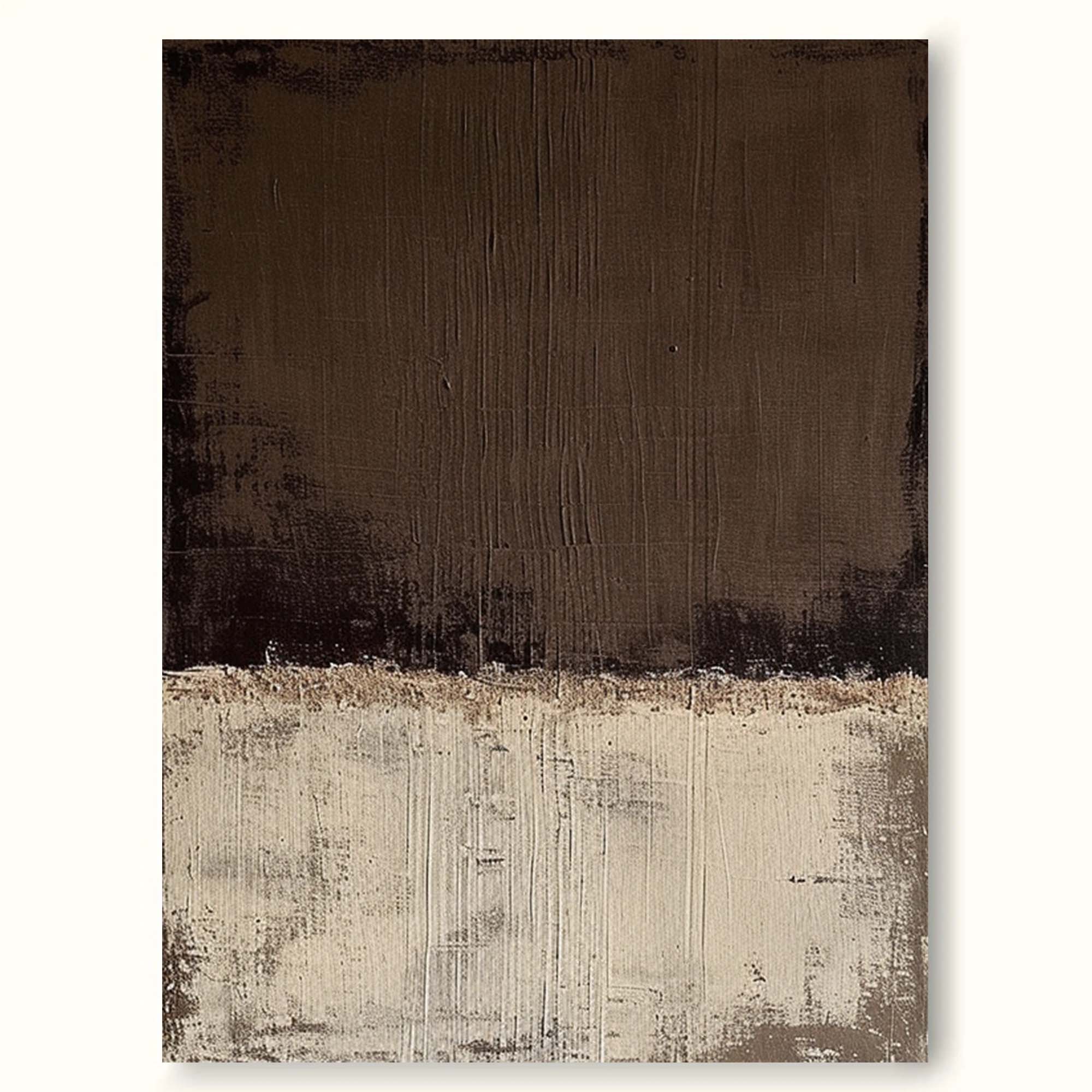 Large Brown Minimalist Wall Art Beige Wabi Sabi Wall Art Brown Beige Abstract Painting