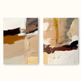 2 Piece Sets Texture Abstract Minimalist Canvas Painting Acrylic Framed Large For Living Room