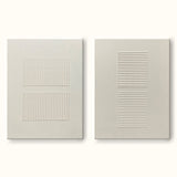 Textured Painting Modern Wall Decor Contemporary Art Set Of 2 Beige Minimalist Art Large Beige