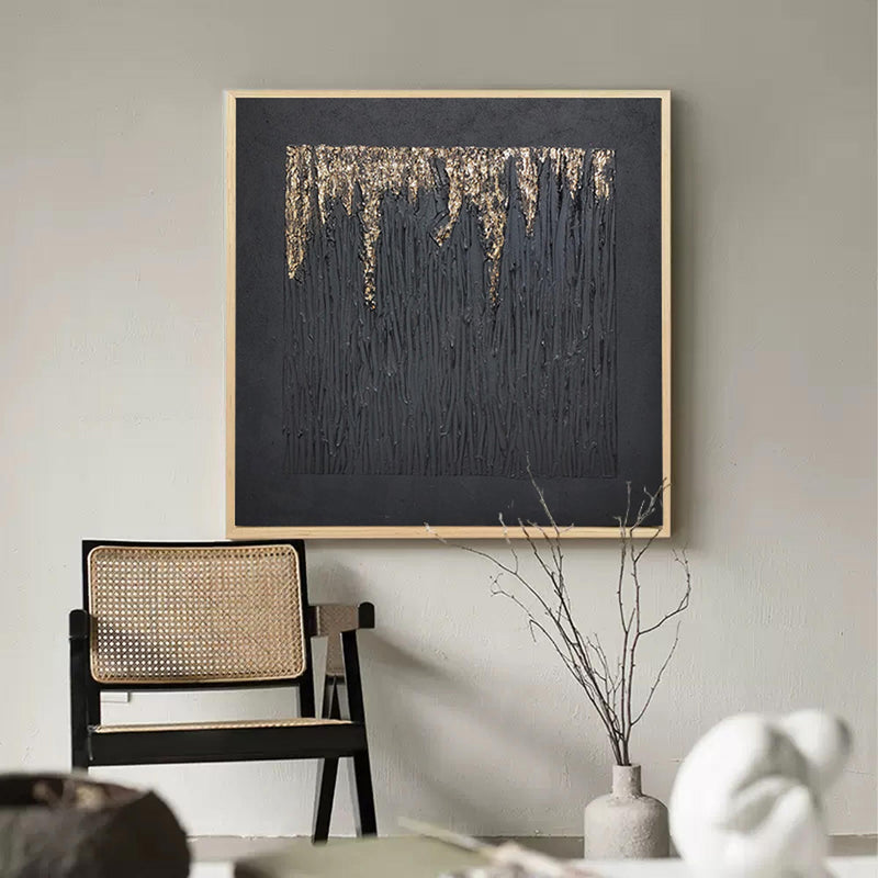 Black And Gold Minimalist Texture Abstract Art Abstract Minimal Painting Modern Minimalist Art