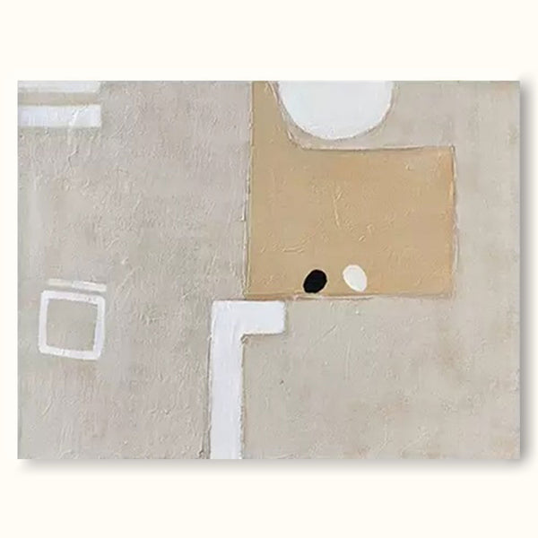 Contemporary Minimalist Art Framed Minimalist Geometric Canvas Painting Acrylic For Living Room