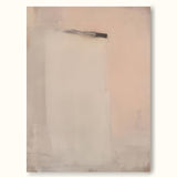 Beige And Pink Minimalist Oil Painting Large Beige Abstract Painting Pink Textured Wall Art