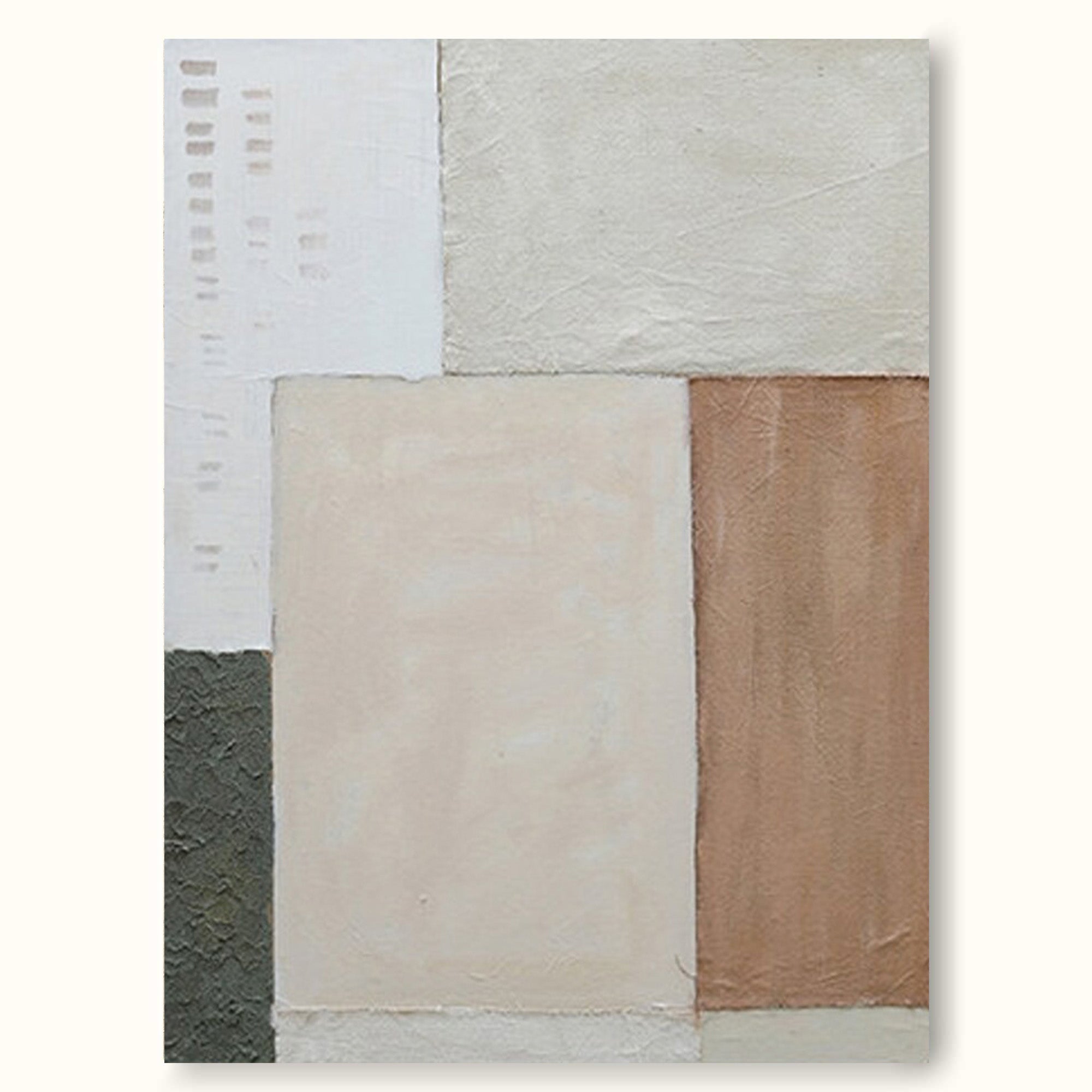 Beige Minimalist Wall Art Neutral Beige Painting Nordic White Framed Wall Beige Minimal Artwork