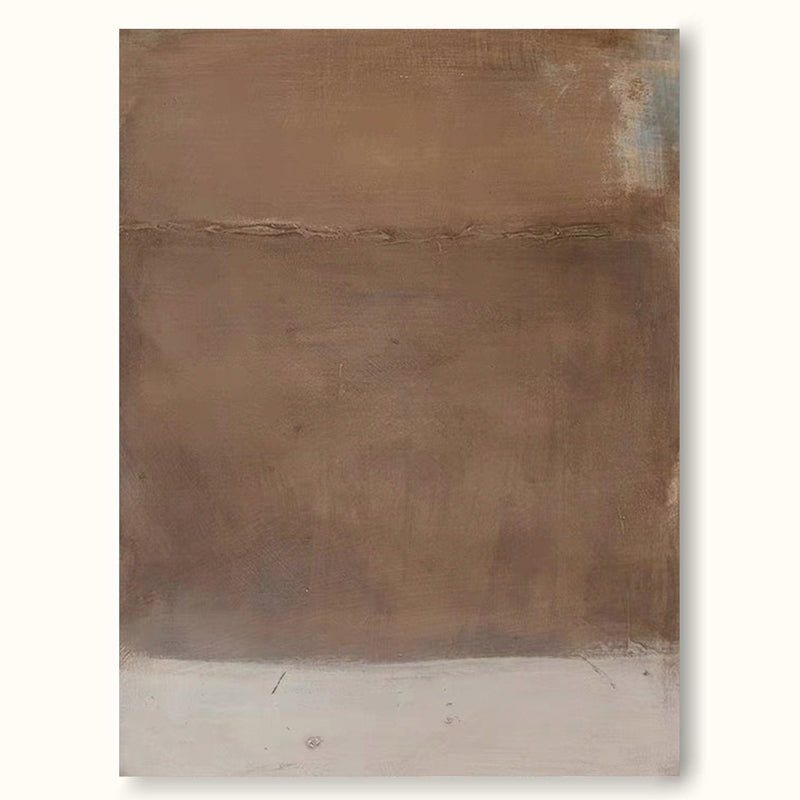 Original Brown Minimalist Wall Art Brown Plaster Textured Wall Art Large Brown Abstract Painting