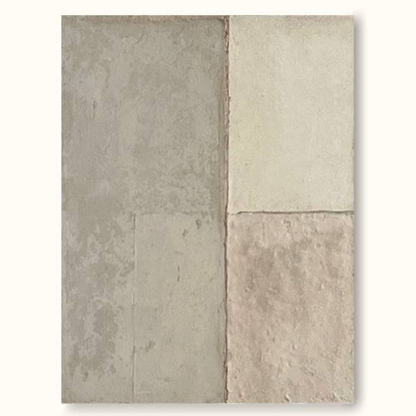 Beige Wabi Sabi Painting Pure Beige Minimalist Painting Neutral Art Wall Decoration