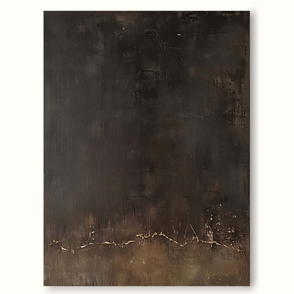 Minimalist Brown Texture Painting Large Brown Wall Art Brown Plaster Textured Wall Art