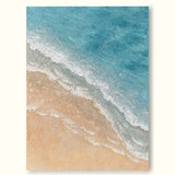 Large 3d Textured Ocean Acrylic Painting Minimalist Light Blue Ocean Wave Painting