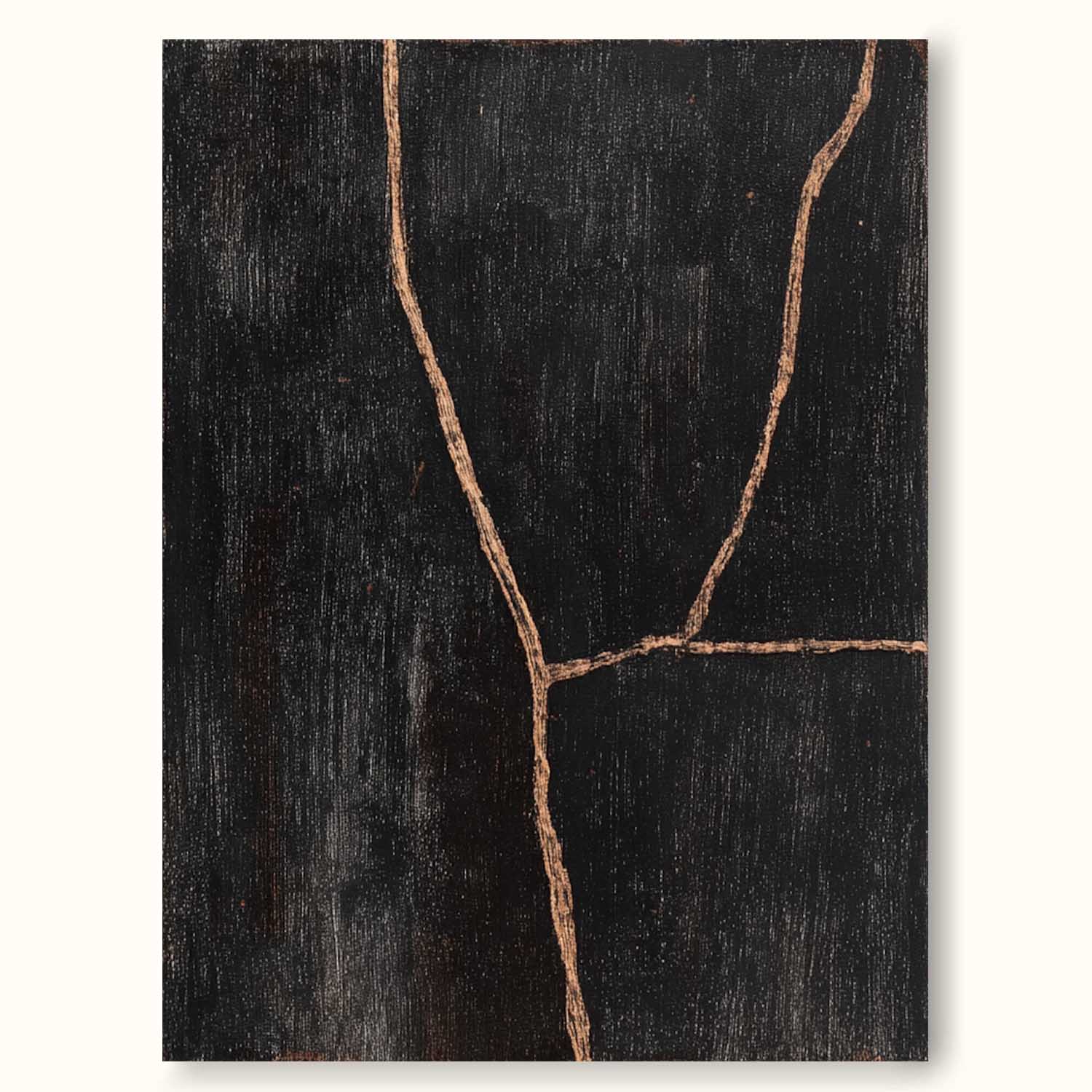 Handmade Black Line Abstract Painting Modern Black Abstract Canvas Painting Contemporary Black Line Oil Painting