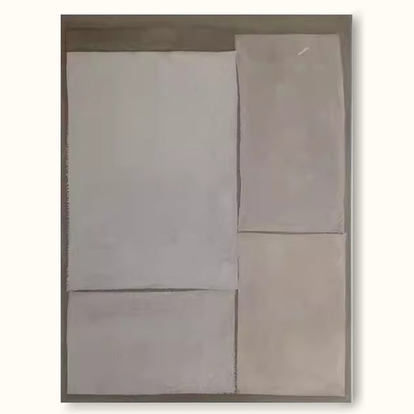 Large Gray Minimalist Wall Art Gray Acrylic Minimalist Art Gray Textured Painting