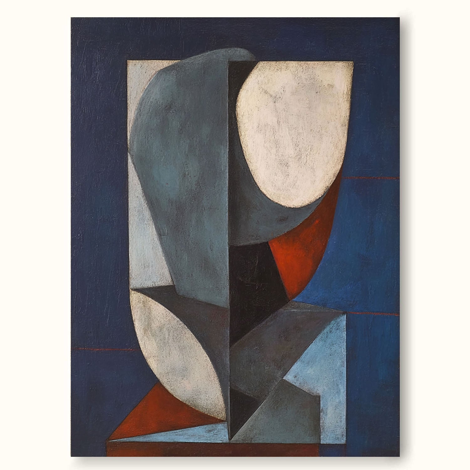 Large Handmade Geometric Art On Canvas Original Colorful Artwork Neutral Geometric Abstract Canvas Painting