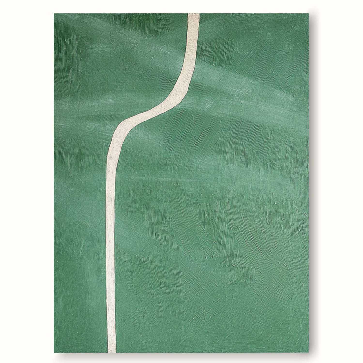 Minimalist Handmade Green Abstract Painting Handmade Green Abstract Minimalist Line Painting Minimalist Green Abstract Wall Art