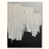 White And Black Minimalist Texture Painting Black And White Abstract Painting On Canvas
