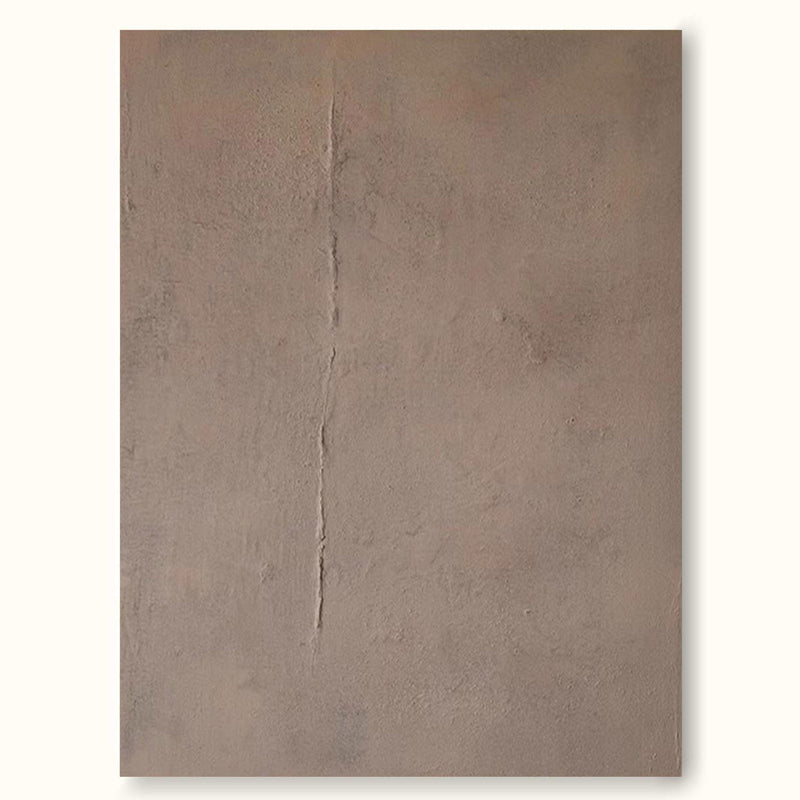 Pure Brown Plaster Wall Art Pure Neutral Minimalist Painting Large Brown Abstract Painting