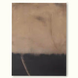 Brown Wabi-Sabi Painting Black Brown Minimalist Wall Decor Brown Black Canvas Wall Art