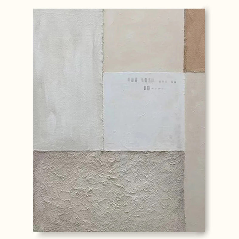 Beige Minimal Painting On Canvas Original Wabi Sabi Painting Boho Wall Art 3d Textural Painting