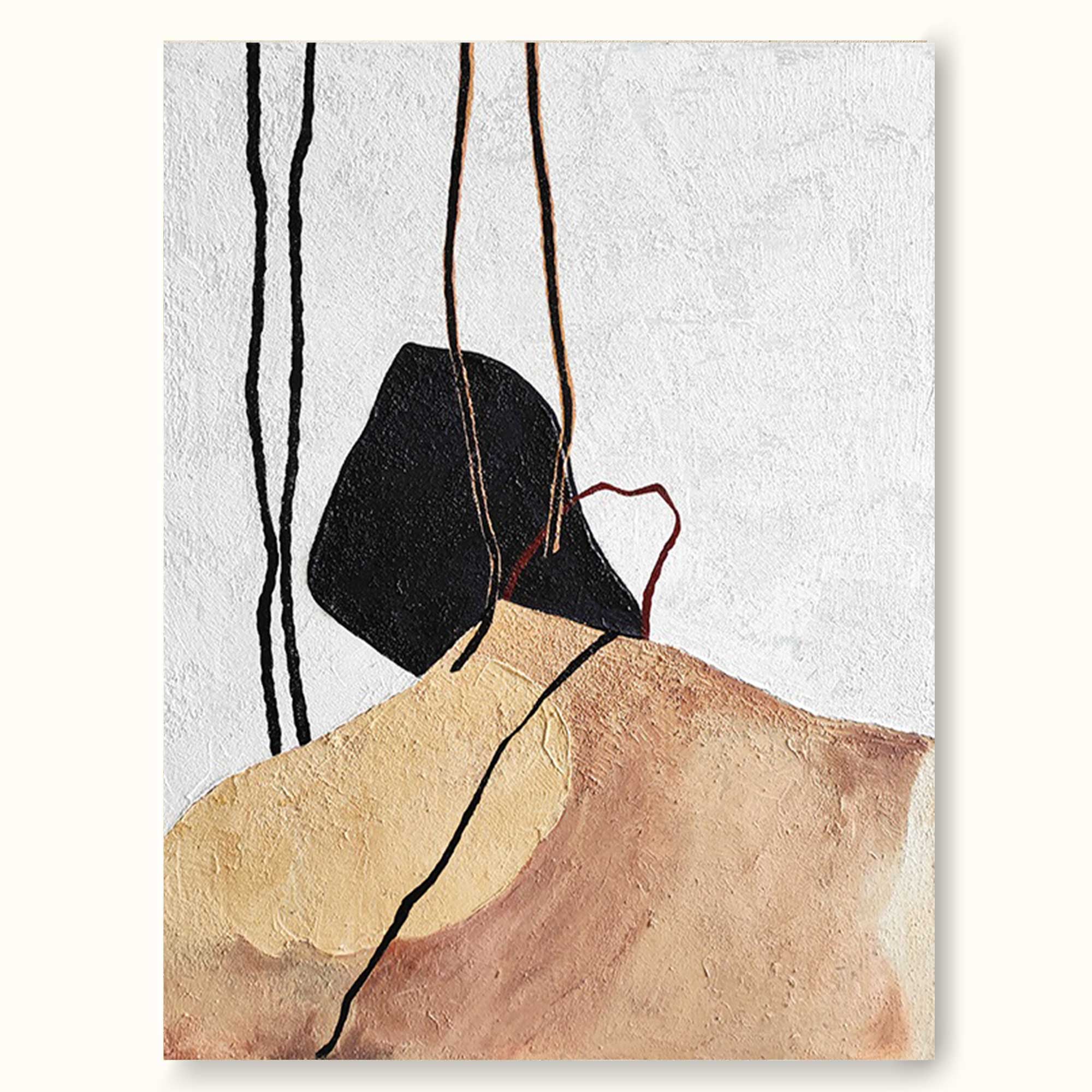 Contemporary Minimalist Painting Acrylic Framed Simplistic Art ...