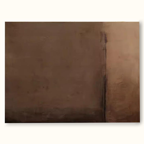 Original Brown Minimalist Art Living Room Brown Canvas Art Large Brown Abstract Painting On Canvas