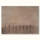 Large Brown Minimalist Painting Pure Brown Plaster Wall Art Neutral Minimalist Painting On Canvas