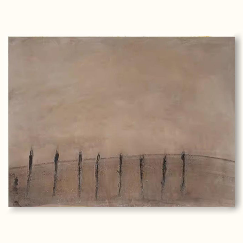 Large Brown Minimalist Painting Pure Brown Plaster Wall Art Neutral Minimalist Painting On Canvas