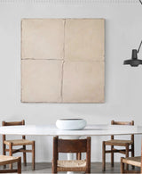 Large Neutral Beige Abstract Painting Neutral Pure Beige Wall Art Minimal Abstract Wall Art