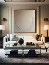 Original Beige Abstract Painting Pure Beige 3d Minimalist Painting Big Brown Canvas Art