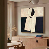  Large Brown And Black Texture Painting Original Black Beige Minimalist Wall Art