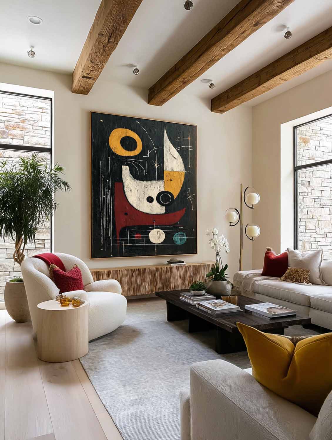 Large Vertical Textured Minimalist Abstract Painting Original Hand Painted Heavy Impasto Canvas Art