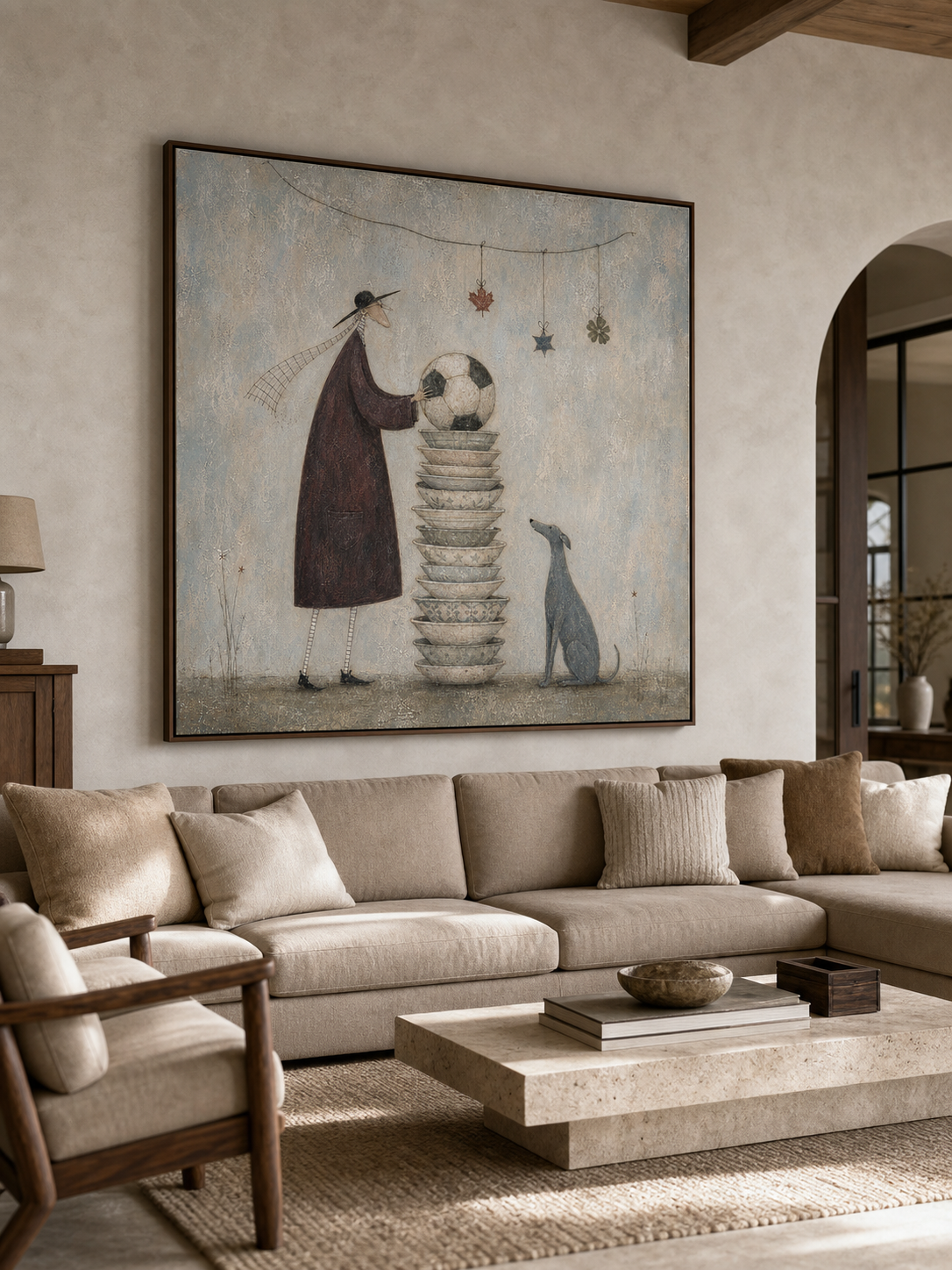 2026 World Cup Soccer Wall Art With Gentleman And Greyhound