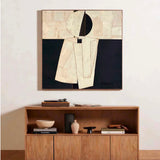  Large Brown And Black Texture Painting Original Black Beige Minimalist Wall Art