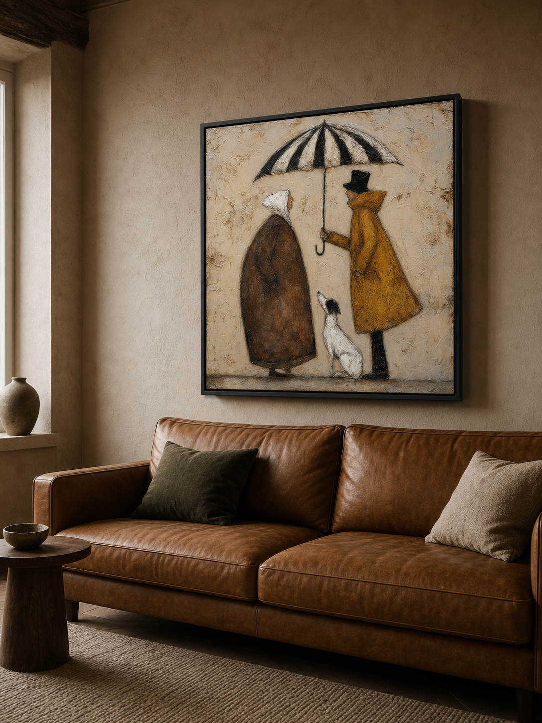 Handmade Original Minimalist People Oil Painting Large Figures Canvas Art Vintage Minimalist People Artwork