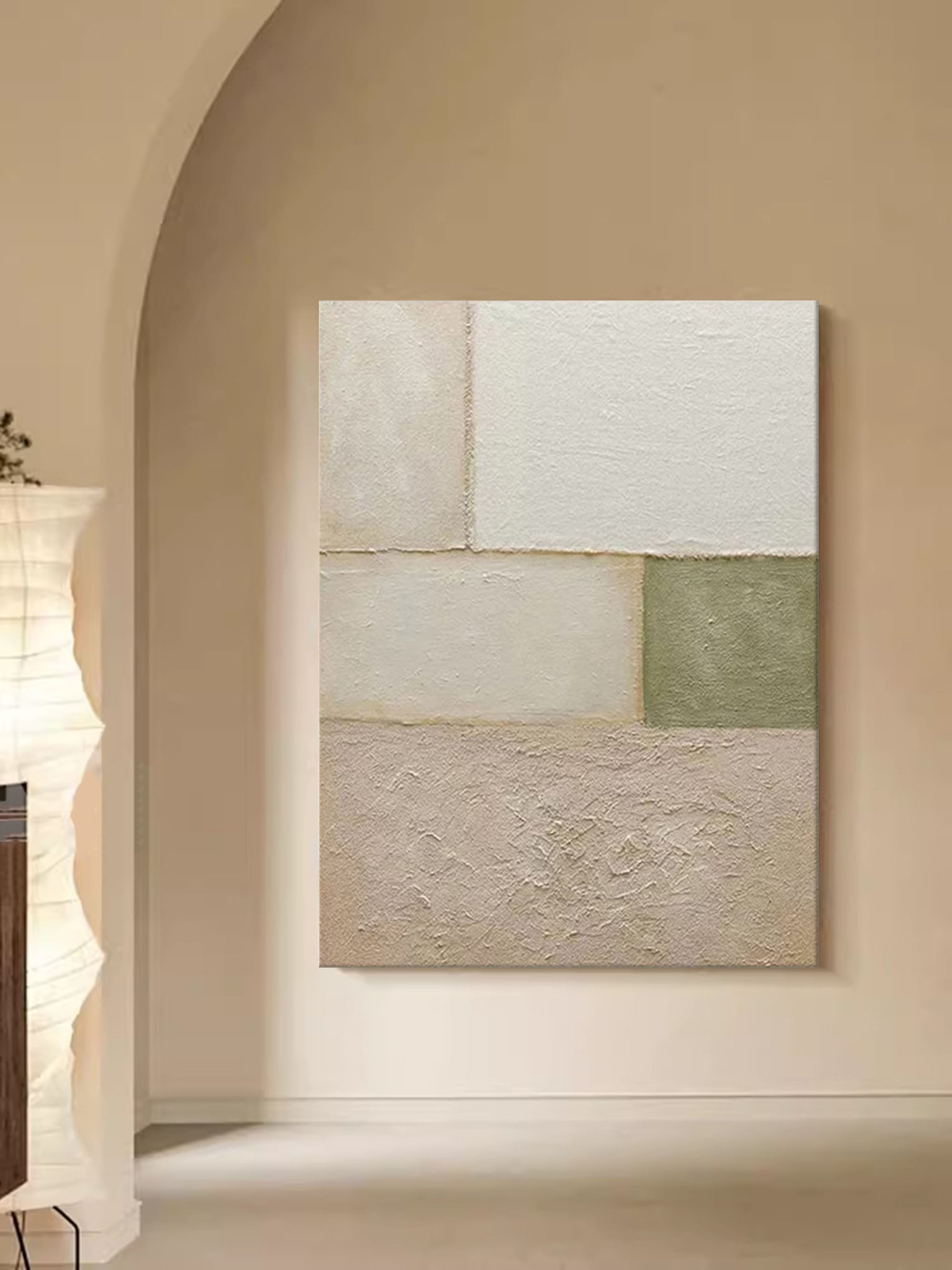Textured Minimalist Canvas Art Neutral Beige Painting Beige And White Wall Art