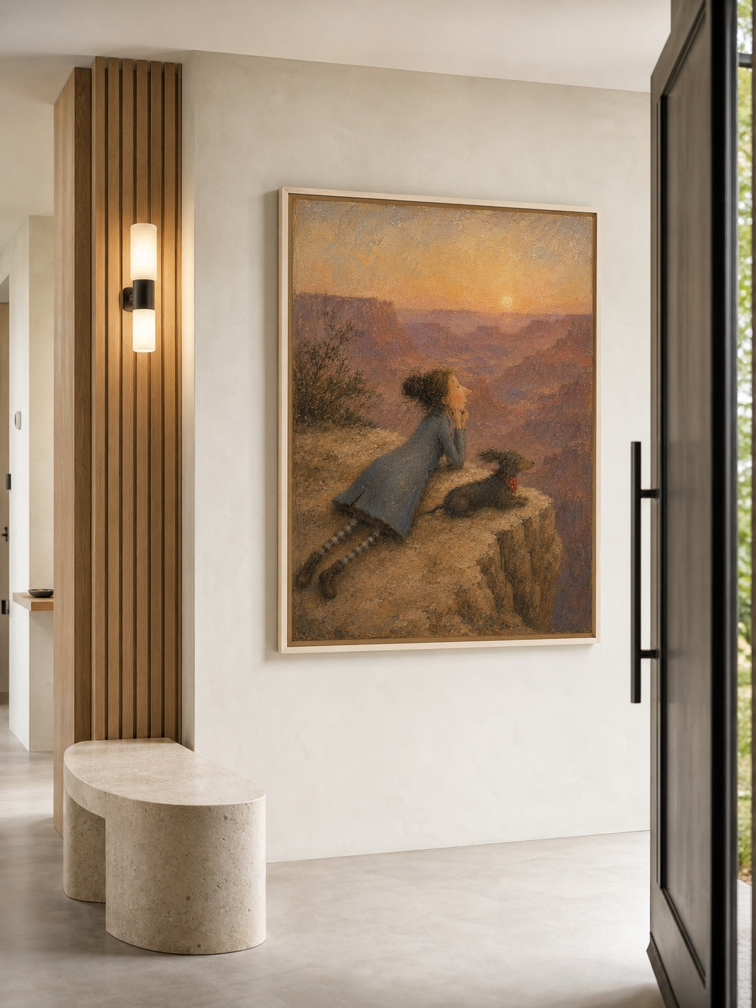 Hand Painted Grand Canyon Pet Travel Oil Painting Grand Canyon Sunset Painting