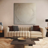 Original Beige Abstract Painting Pure Beige 3d Minimalist Painting Big Brown Canvas Art
