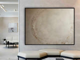 Original Beige Abstract Painting Minimalist Beige Wall Art Beige Wabi Sabi Minimalist Wall Art
