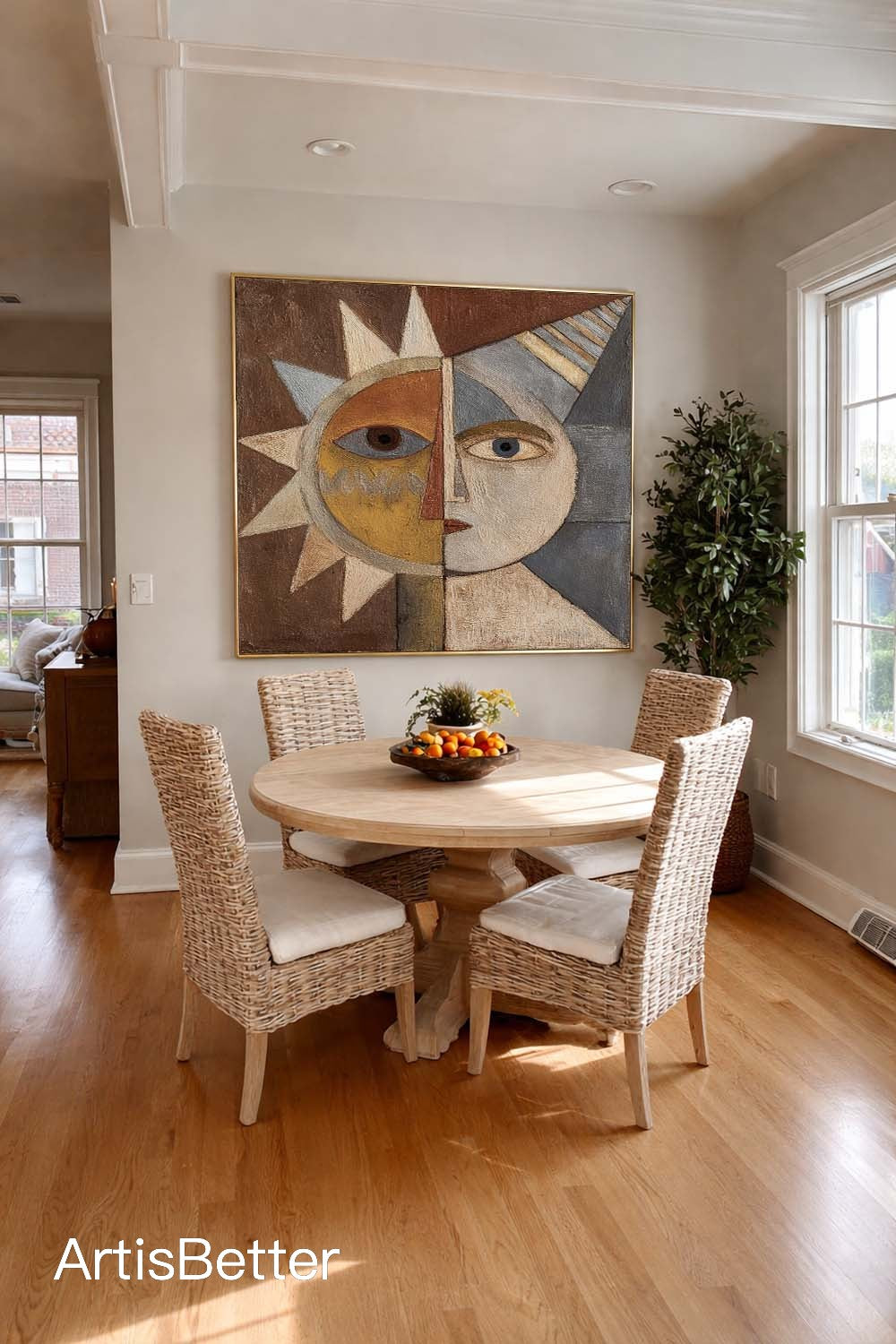 Handmade Abstract Face Canvas Art Contemporary Abstract Face Wall Art Large Textured Abstract Face Painting