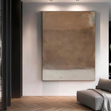 Original Brown Minimalist Wall Art Brown Plaster Textured Wall Art Large Brown Abstract Painting