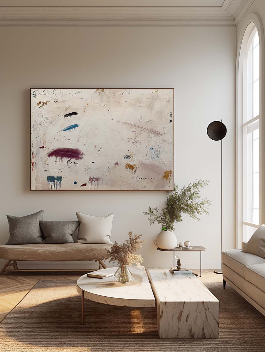 Neutral Beige And Cream Graffiti Art Minimalist Warm Neutrals Graffiti Abstract Painting Wabi Sabi Abstract Graffiti Canvas Art