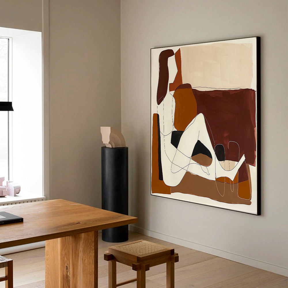 Mid Century Woman Wall Art Decor Abstract Woman Face Canvas Large ...