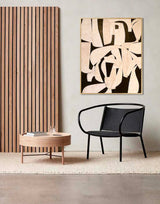 Minimalist Brown Canvas Art Large Brown And Black Texture Painting Neutral Wall Art