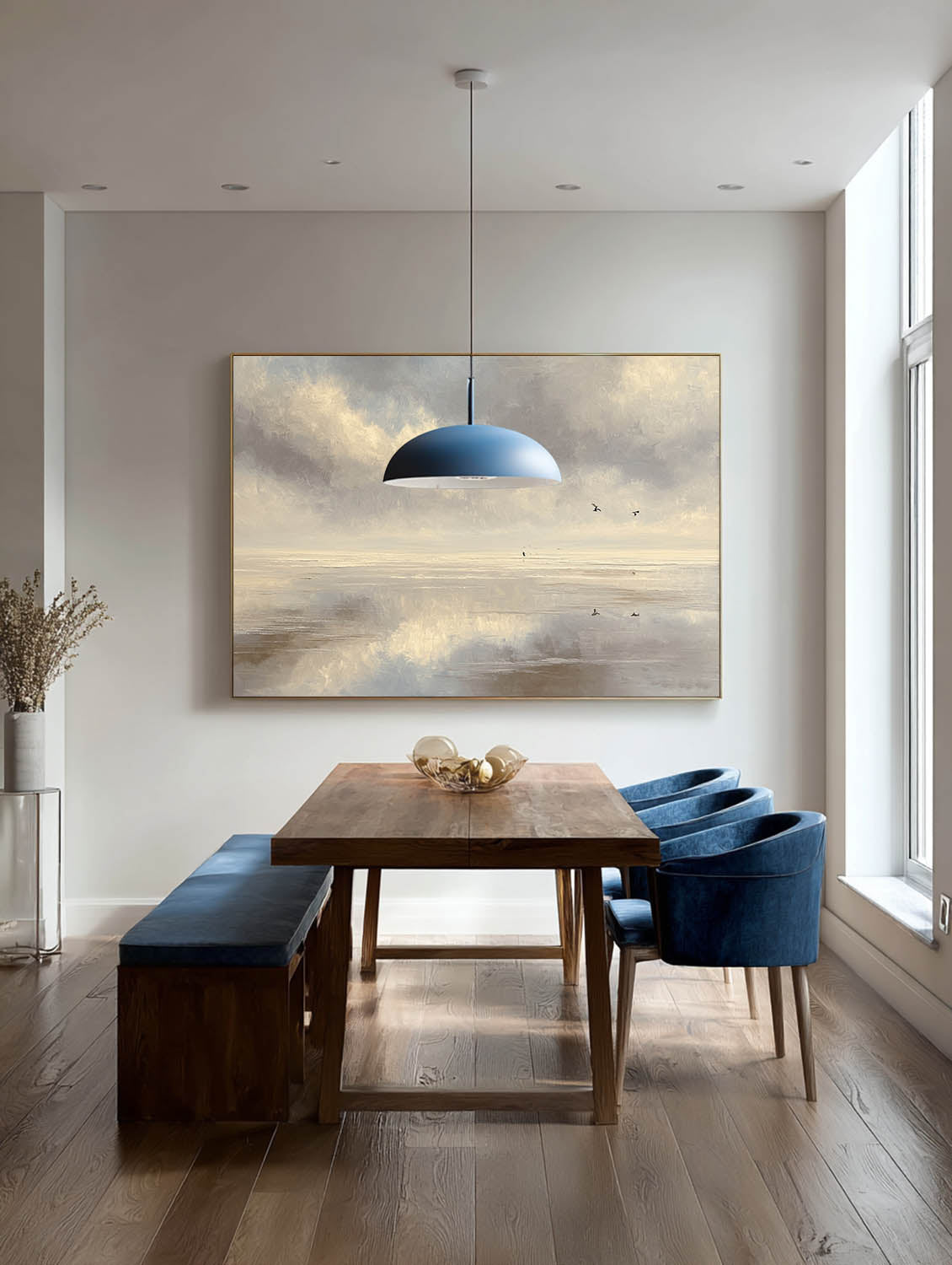 Large Minimalist Beige Beach Scene Painting Large Handmade Minimalist Beige Beach Landscape Art Original Beach Oil Painting