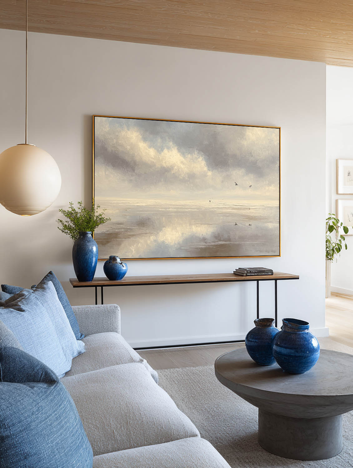 Large Minimalist Beige Beach Scene Painting Large Handmade Minimalist Beige Beach Landscape Art Original Beach Oil Painting