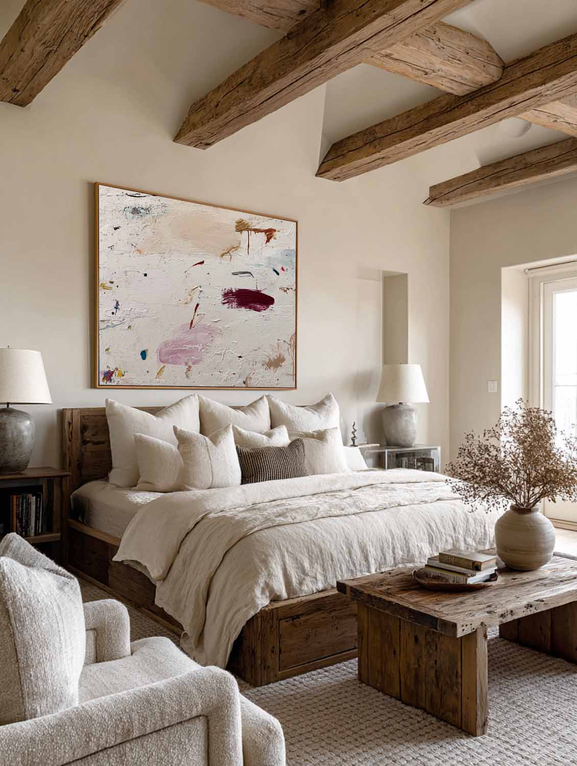 Original Neutral Earth Tones Abstract Painting Minimalist Neutral Beige Abstract Painting Wabi Sabi Beige Textured Oil Painting