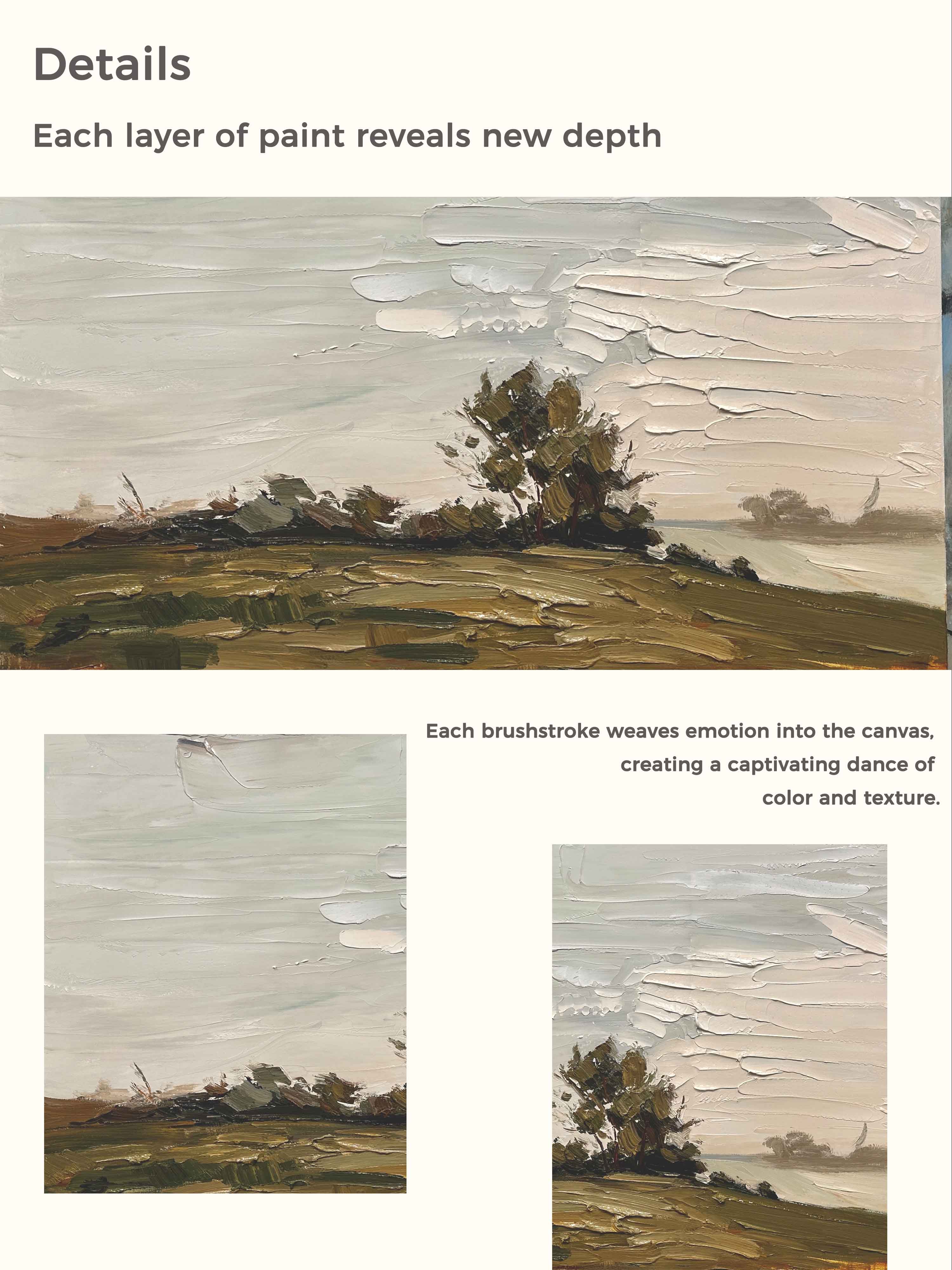 Vintage Oil Landscape Wall Art American Country Landscape Wall Art Vintage Moody Landscape Painting