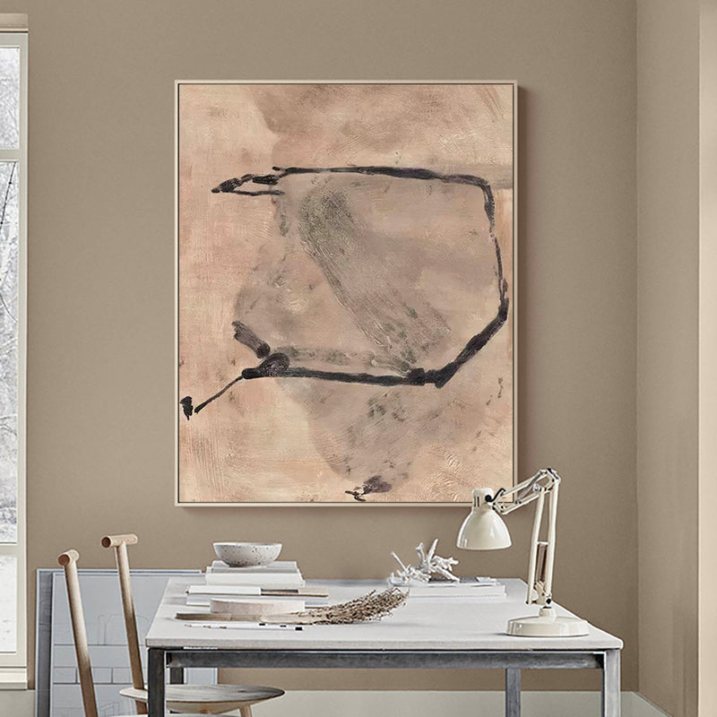 Black and Brown Abstract Painting Brown Abstract Art Brown Oil Painting