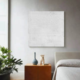 Minimalist White Painting Minimalist Textured Wall Art Contemporary Minimalist Art