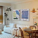 Texture Minimalist Canvas Painting Set Of 2 Boho Minimal Wall Art Framed For Room