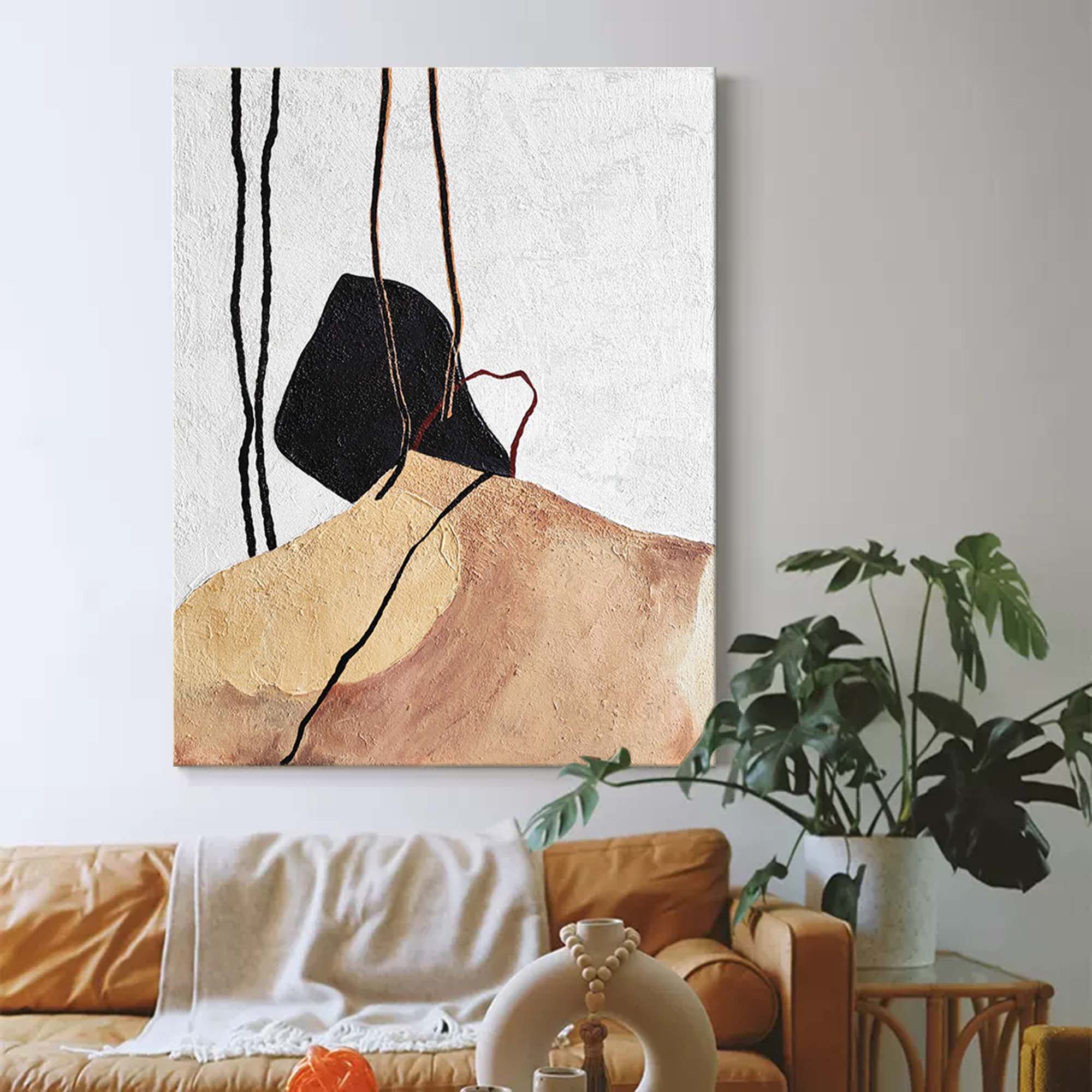 Contemporary Minimalist Painting Acrylic Framed Simplistic Art ...