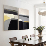 Diptych Minimalist Landscape Painting On Canvas Set Of 2 Landscape Art For Living Room