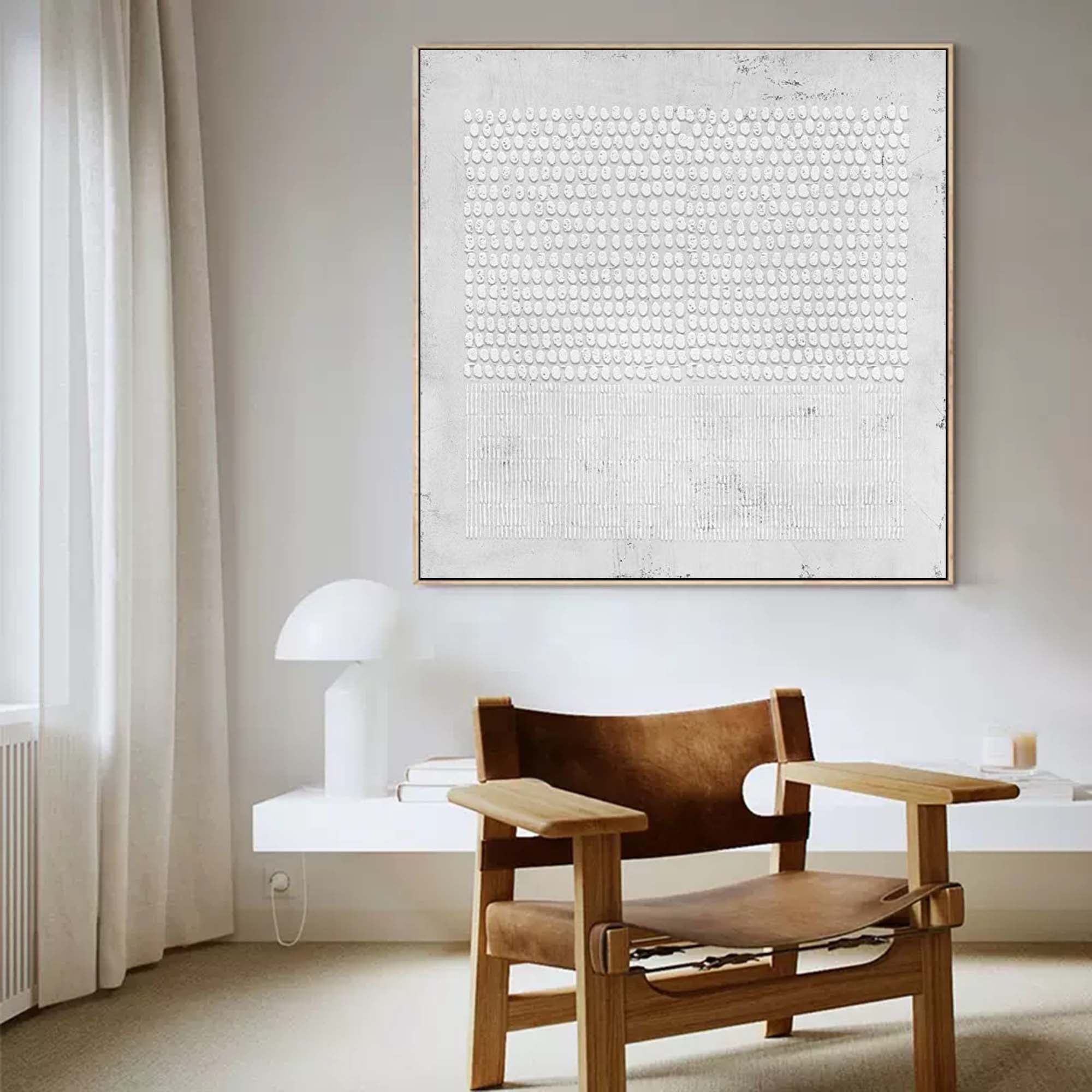 Minimalist White Painting Minimalist Textured Wall Art Contemporary Minimalist Art