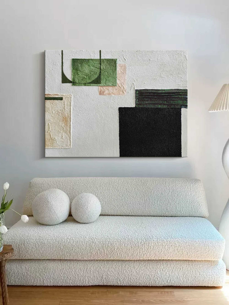 Modern Minimalist Abstract Canvas Painting Textured Minimalist Art For Living Room